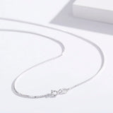 35cm-80cm Solid 925 Sterling Silver Box Chain Necklace for Women Men Kids Girls