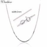 925 Sterling Silver Box Chain Necklace for Women Men Kids Girls Jewelry