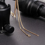 Brass Box Chain Choker Necklace for Women Men Kids