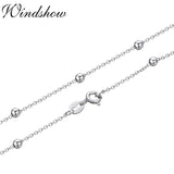 Sterling Silver Cross Beaded Chain Choker Necklace for Women