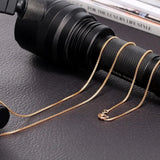 1mm Brass Yellow Box Chain Necklace 35-80cm Women Men Kids