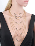 1mm Brass Yellow Box Chain Necklace 35-80cm Women Men Kids
