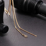 1mm Brass Yellow Box Chain Necklace 35-80cm Women Men Kids