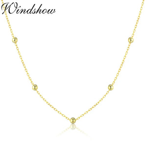 925 Silver Cross Choker Necklace Beaded Chain for Women Girls
