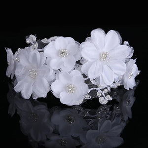 Lace Bride Hair Band Wedding Hair Accessories Yarn Flower Headband
