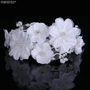 Lace Bride Hair Band Wedding Hair Accessories Yarn Flower Headband