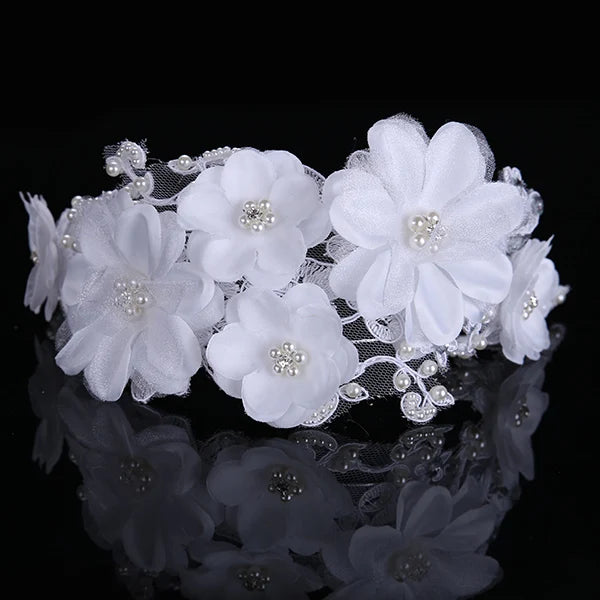 Lace Bride Hair Band Wedding Hair Accessories Yarn Flower Headband