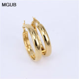 Big Circles Hollow Hoop Earrings Stainless Steel Women Party LH371