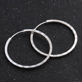 925 Sterling Silver Big Circle Hoop Earrings for Women Party