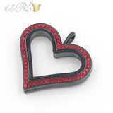 Colorful Czech Crystals Heart Locket Pendant