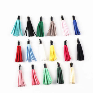 Leather Tassel Earring Keychain Cellphone Straps Jewelry Fringe Suede Tassel