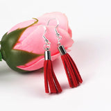 Leather Tassel Earring Keychain Cellphone Straps Jewelry Fringe Suede Tassel