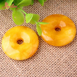 35mm Yellow Carnelian Agates Stone Beads for DIY Jewelry Making