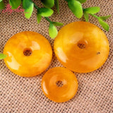 35mm Yellow Carnelian Agates Stone Beads for DIY Jewelry Making