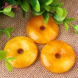 35mm Yellow Carnelian Agates Stone Beads for DIY Jewelry Making