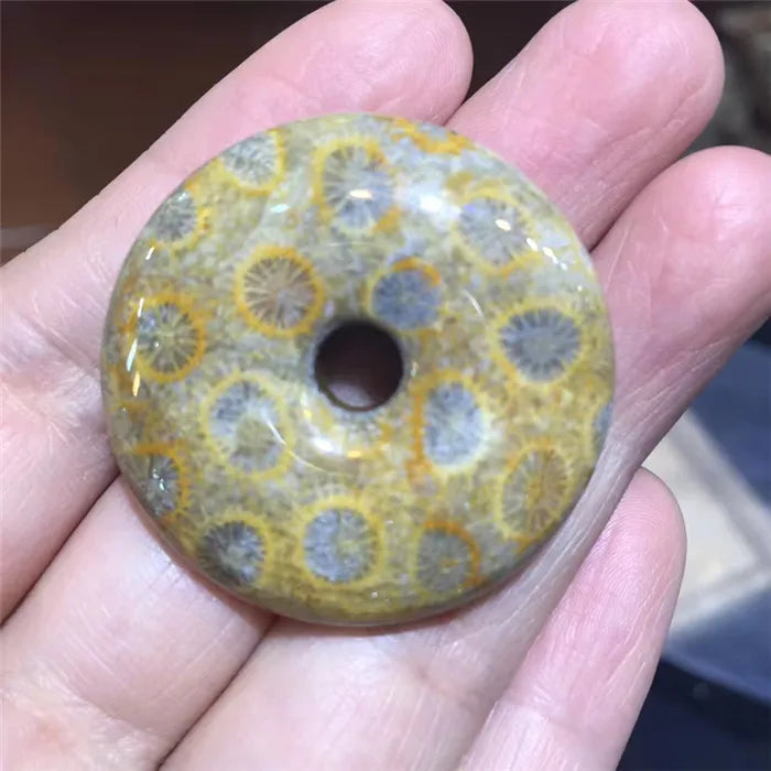 35mm Chrysanthemum Stone Bead for Pendant Making