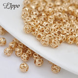 35pcs Metal Copper Openwork Number Beads for DIY Bracelets Findings