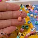 35pcs 5x6mm Enamel Beads For Bracelets Making DIY Colorful Beads