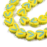 35pcs Opaque Bumpy Lampwork Heart Beads DIY Romantic Jewelry Making Supplies
