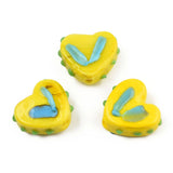 35pcs Opaque Bumpy Lampwork Heart Beads DIY Romantic Jewelry Making Supplies
