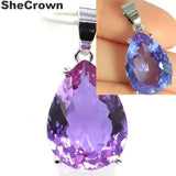 Hot Sell Created Alexandrite & Topaz Pendant & Earrings Set
