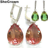 Hot Sell Created Alexandrite & Topaz Pendant & Earrings Set