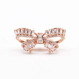 Elegant Bow Pearl Bracelet Buckle, CZ Inlaid, 2pcs/lot