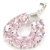 Deluxe Pink Kunzite Violet Tanzanite CZ Wedding Pendant