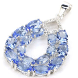 Deluxe Pink Kunzite Violet Tanzanite CZ Wedding Pendant