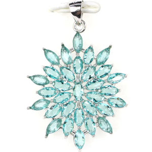 Golden Citrine Tanzanite Tourmaline 925 Silver Pendant
