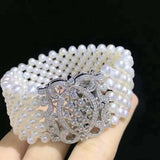 High Quality CZ-inlaid Pearl Bracelet Buckle, Necklace/Sweater Chain Connection