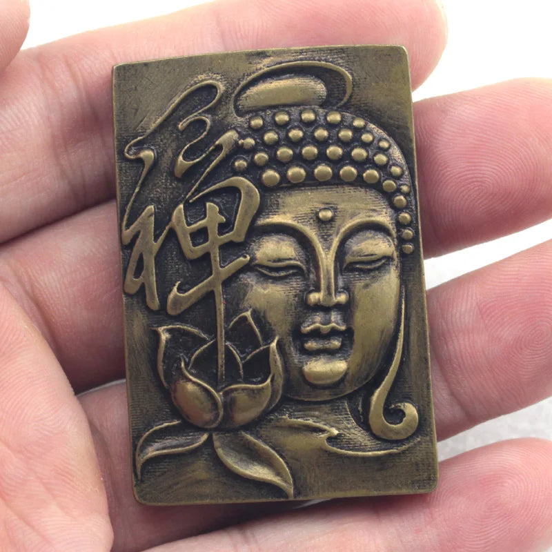 Vintage Bronze Buddhism Pendant for Jewelry Making