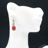 Lovely Real Red Ruby Green Emerald Sapphire CZ 925 Silver Pendant