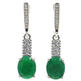 Lovely Real Red Ruby Green Emerald Sapphire CZ 925 Silver Pendant