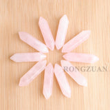 Mixed Gem Stone Hexagonal Healing Pointed Pendant 10Pcs