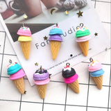 Polymer Clay Ice Cream Charms for DIY Decoration
