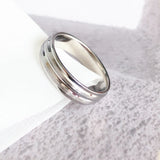 Smooth Line Stainless Steel Wedding Ring - 36/30pcs/lot