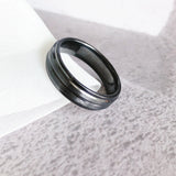 Smooth Line Stainless Steel Wedding Ring - 36/30pcs/lot