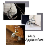 Glass Wishing Bottle Charms for DIY Jewelry Making Accessories