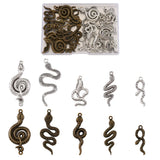 Snake Charms Tibetan Style Alloy Pendants for DIY Necklace Bracelet Making