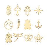 Stainless Steel Pendants Mixed Charms for Bracelet Necklace DIY Jewelry Making