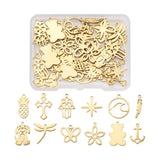 Stainless Steel Pendants Mixed Charms for Bracelet Necklace DIY Jewelry Making