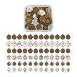Tibetan Style Alloy Pendants Antique 12 Constellation Charms for DIY Jewelry