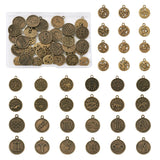 Tibetan Style Alloy Pendants Antique 12 Constellation Charms for DIY Jewelry
