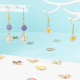 Alloy Enamel Flower Charms for Jewelry Making DIY Bracelet Earring Decor Mix