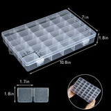 36 Grids Plastic Organizer Box Storage Container with Adjustable Dividers