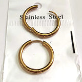 Classic Silver Hoop Circle Earrings Set of 36 or 48 Pairs Diameter 8-14mm