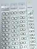Classic Silver Hoop Circle Earrings Set of 36 or 48 Pairs Diameter 8-14mm