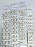 Classic Silver Hoop Circle Earrings Set of 36 or 48 Pairs Diameter 8-14mm