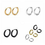 Classic Silver Hoop Circle Earrings Set of 36 or 48 Pairs Diameter 8-14mm